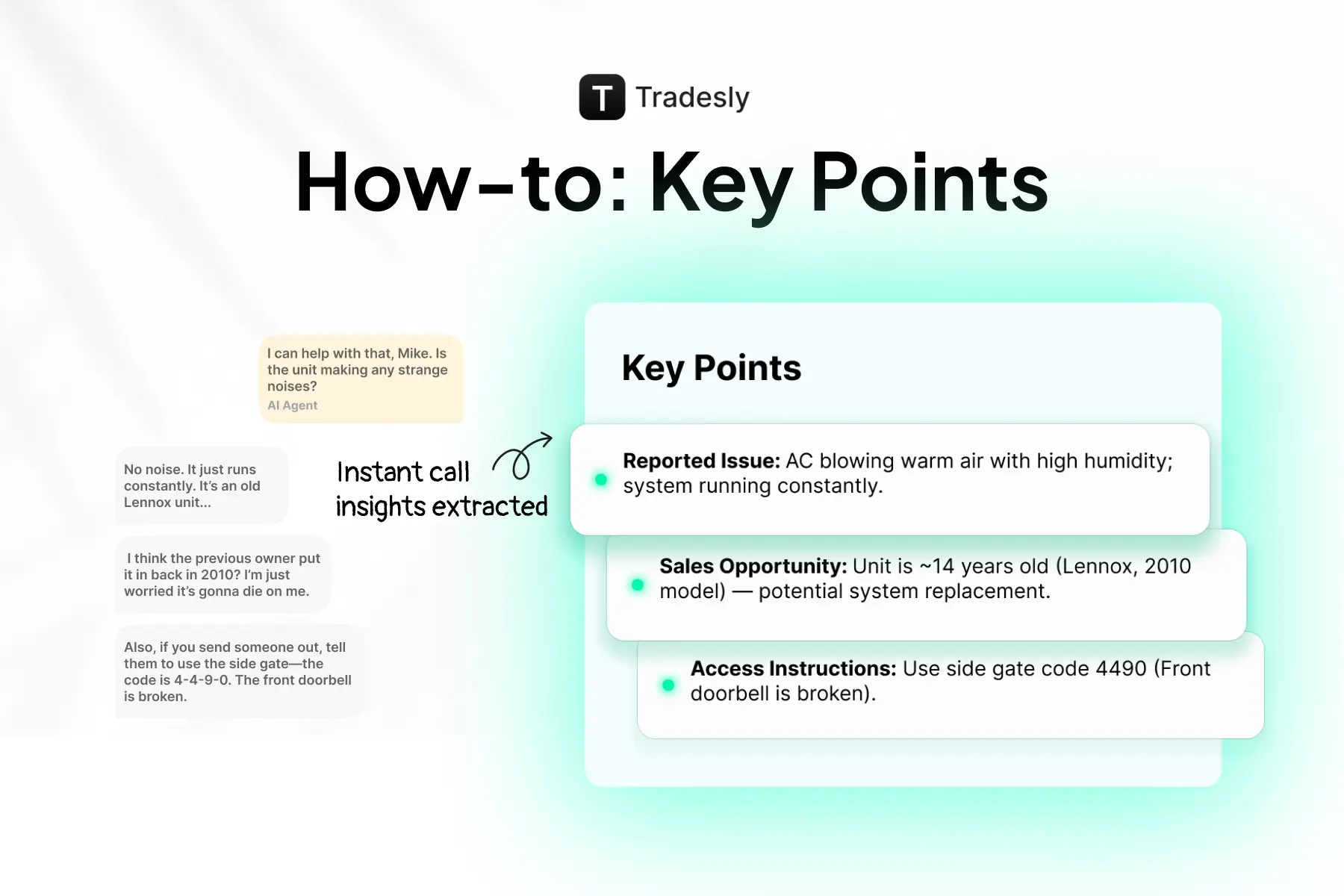 How-to Tradesly: Scan a 10-Minute Call in 10 Seconds with Key Points